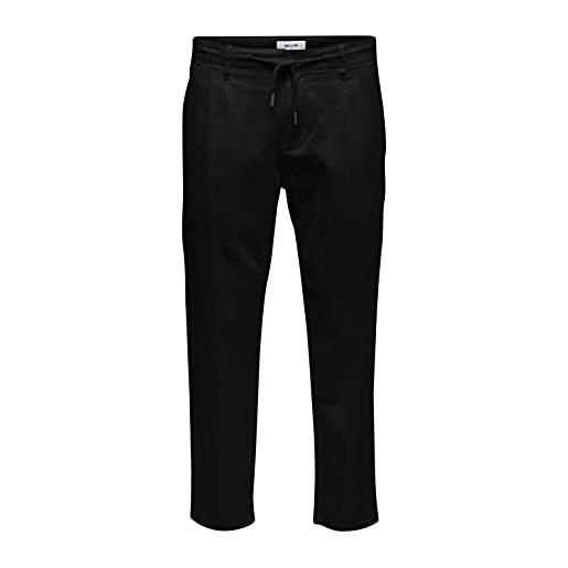 Only & sons pantaloni da uomo, nero , 31w x 30l