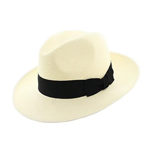 votrechapeau panama - brisa - cappello con bordo rialzato bianco 57 cm
