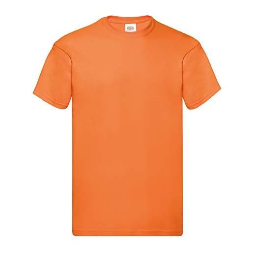 Fruit of the Loom, original t. - t-shirt da uomo, confezione da 5, colore: arancione. , m