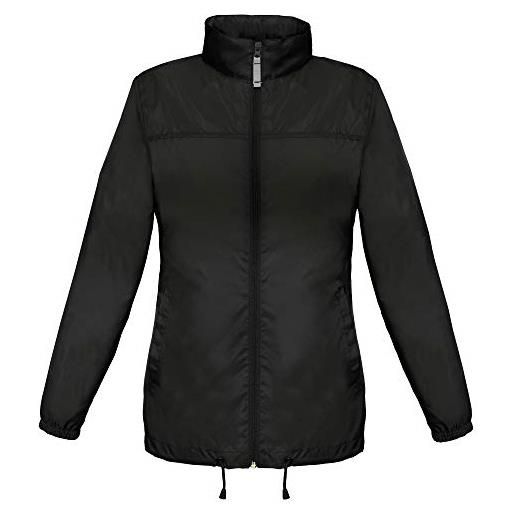 B&C collection giacca da donna sirocco impermeabile in nylon esterno - nero (m)