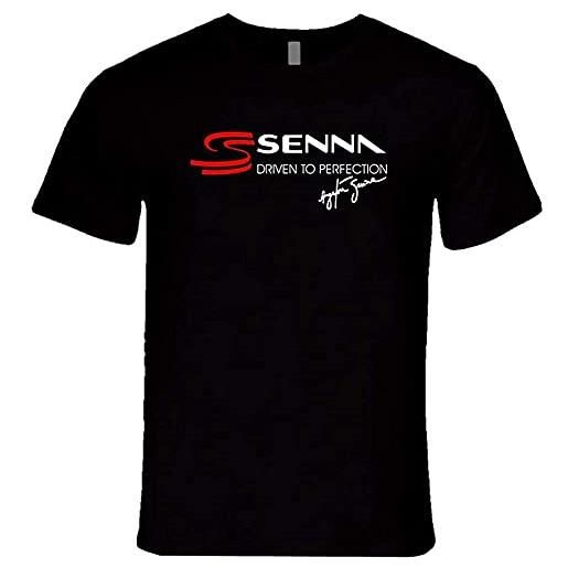 HAODI ayrton senna t-shirt in maglia formule 1 legend noir taille s à 2xl, couleur 14, s, nero , m