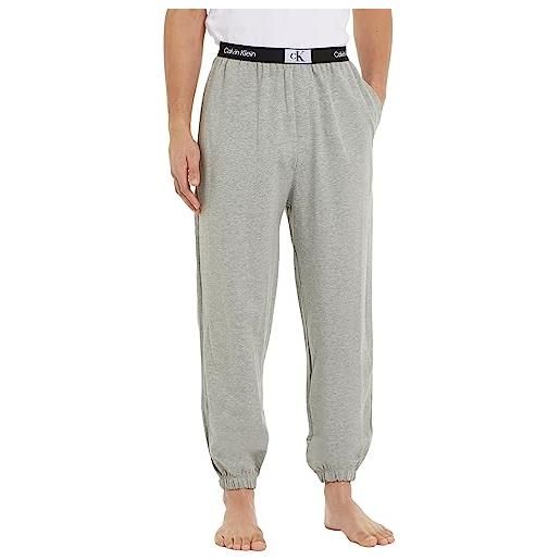 Calvin Klein pantaloni da jogging uomo sweatpants lunghi, grigio (grey heather), l