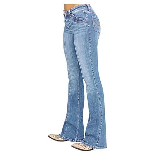 Generic jeans da donna bootcut jeans leggeri in denim, pantaloni estivi da donna, estivi, pantaloni cargo per attività all'aria aperta, pantaloni slim fit, pantaloni softshell, con tasche, pantaloni fitness