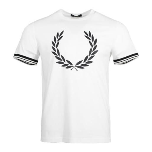 Fred Perry maglietta girocollo - m5677, bianco, xl