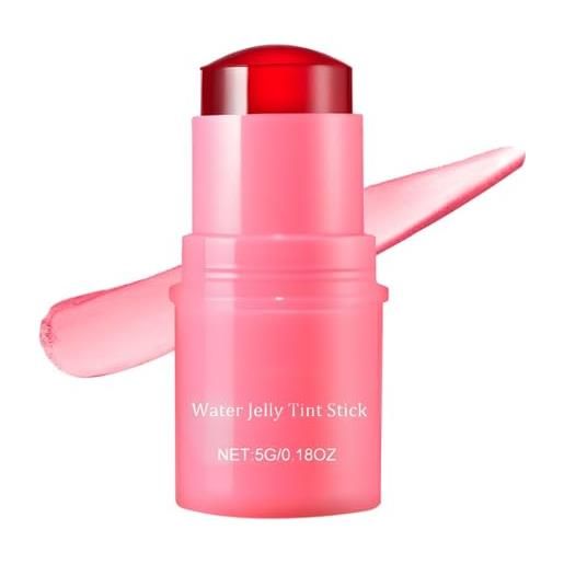 WANWEN milk cooling water jelly tint cheek and lip stain, milk jelly blush, milk water jelly tint, cooling water jelly tint stick, milk makeup water jelly tint stick (red)