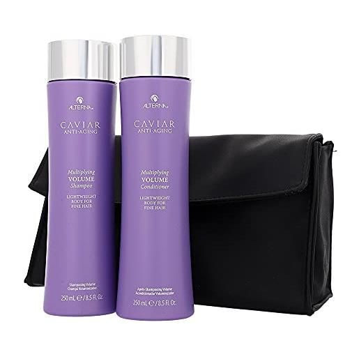 Alterna caviar volume duo shampoo 250 ml + conditioner 250 ml + pochette alterna cofanetto unisex set set