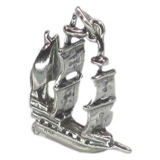 Maldon Jewellery ciondolo a forma di nave pirata, in argento sterling 925, sssc387