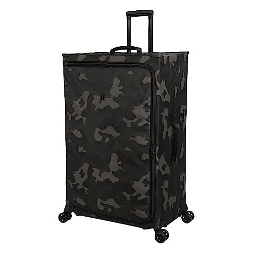 it luggage maxpace - spinner ultraleggero a quadri, 31' softside, marrone scuro mimetico, 78,74 cm, maxpace - spinner ultraleggero a quadri, 78,7 cm