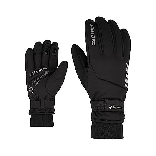 Ziener drukox gtx guanti invernali da ciclismo da uomo, impermeabili, traspiranti, gore-tex, nero, taglia 40