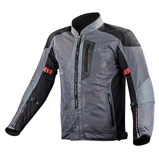 LS2 giacca da moto estiva con protezioni alba man grigio scuro s