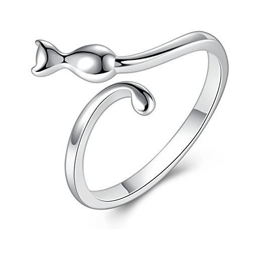 VIKI LYNN gemshadow da donna in argento sterling 925 anello cat regolabile