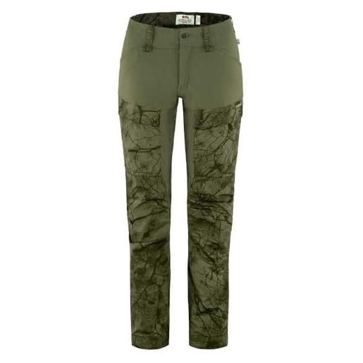 Fjallraven 86705-626-625 keb trousers curved w pantaloni sportivi donna green camo-laurel green taglia 48/l