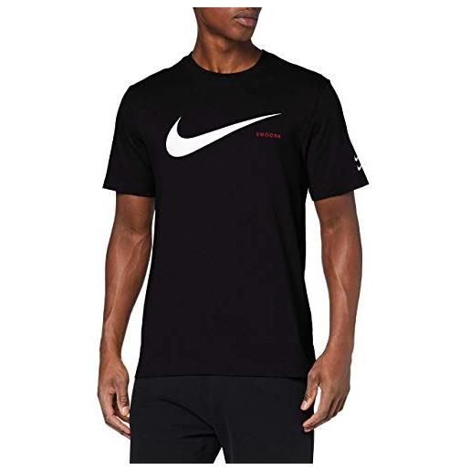 Nike sportswear swoosh t-shirt manica corta uomo, black or grey, s