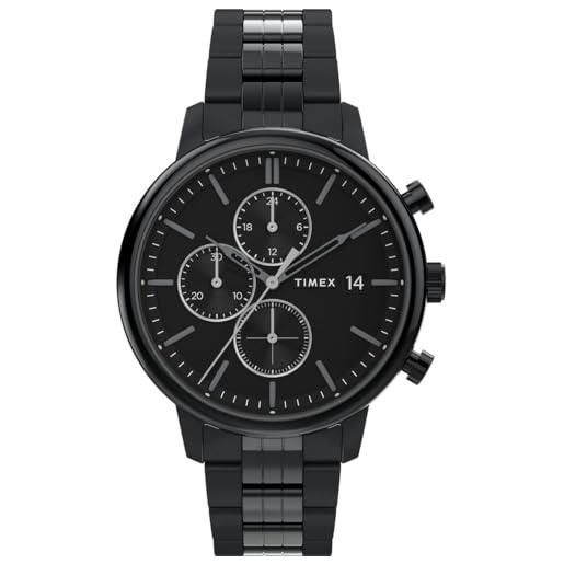 Timex orologio cronógrafo al quarzo da uomo con cinturino in acciaio inossidabile tw2w13400