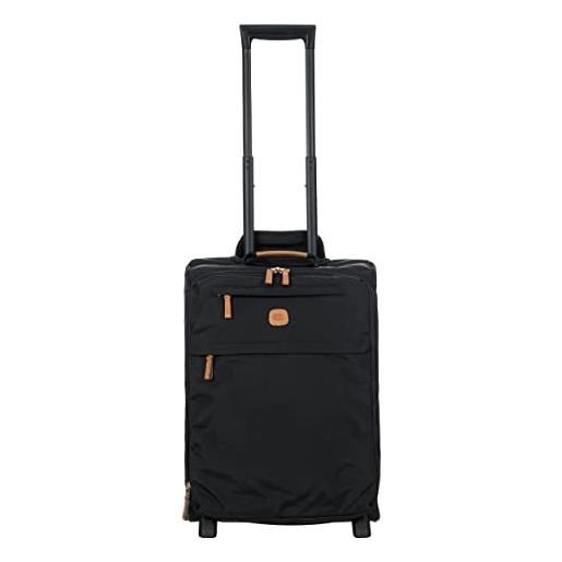 Bric's trolley cabina espandibile x-collection, valigia bagaglio a mano con 2 doppie ruote, resistente e ultra leggera, dimensioni 39x55x20/23 cm, black