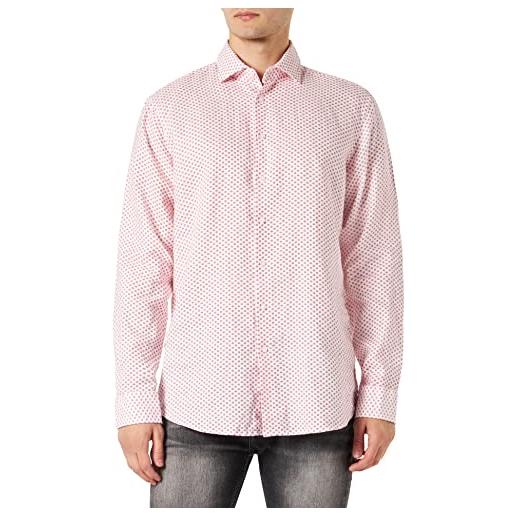 Seidensticker camicia lamgarm regular fit maglietta, colore: rosso, 43 uomo
