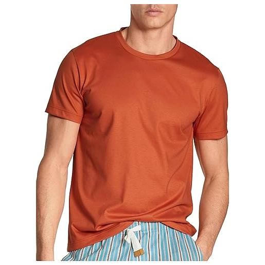 CALIDA rmx sleep weekend maglietta da uomo, mandarine arancione, xl