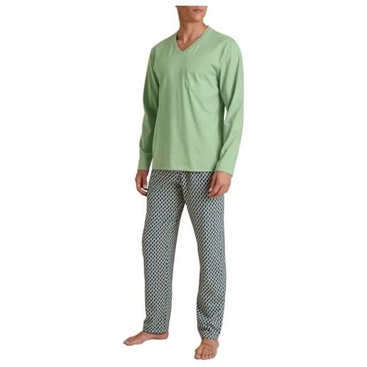 CALIDA relax imprint set di pigiama, iris green, 54 uomo
