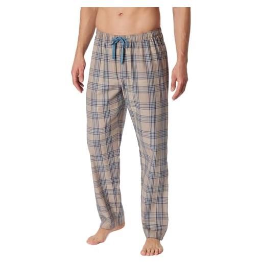 Schiesser lange schlafhose web-mix + relax pantalone del pigiama, braungrau_180292, 52 uomo