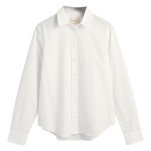 GANT maglietta reg poplin shirt, bianco, 48 donna