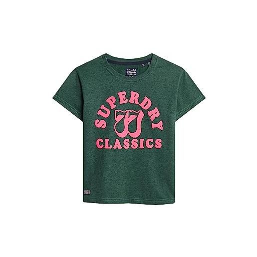 Superdry archive neon graphic t shirt, bengreen marl, 44 donna