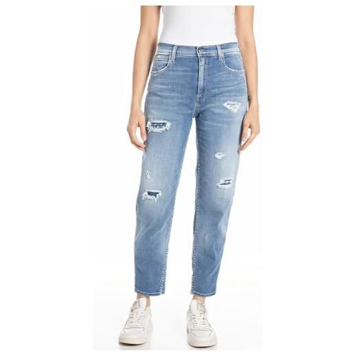 Replay jeans da donna elasticizzati, blu (medium blue 009), 28w / 28l