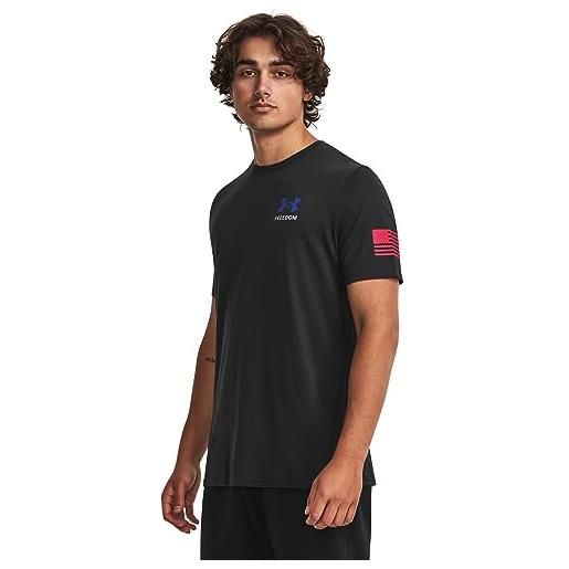 Under Armour new freedom banner maglietta t-shirt, (101) bianco/rosso/royal, m uomo