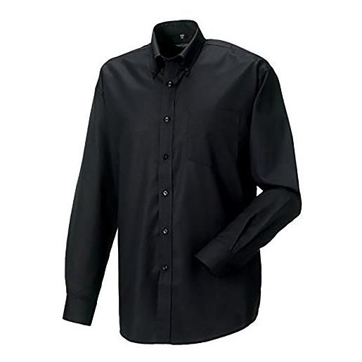 RUSSELL - camicia manica lunga classica - uomo (collo 39cm, petto 97-102cm) (nero)