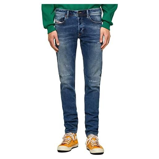 Diesel sleenker-x 009pn pantaloni jeans stretch da uomo slim skinny (28w / 32l, blu)