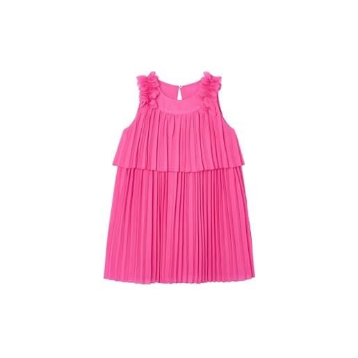 Mayoral vestito plissettato per bambine e ragazze fucsia 5 anni (110cm)