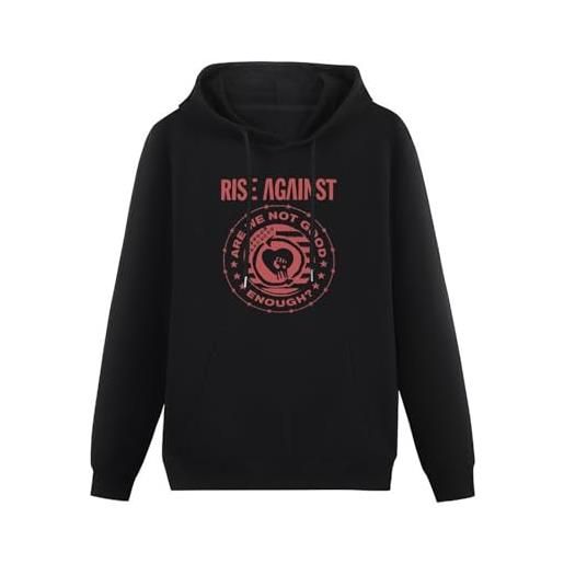 BSapp rise against good enough mens funny unisex sweatshirts graphic print hooded black sweater xl
