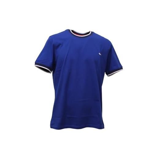 Harmont & Blaine t-shirt manica corta con dettagli rigati irl188021223 blu chiaro blu