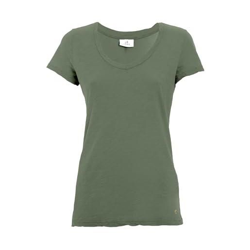 Deha - t-shirt v-neck t-shirt in cotone, verde militare (m)