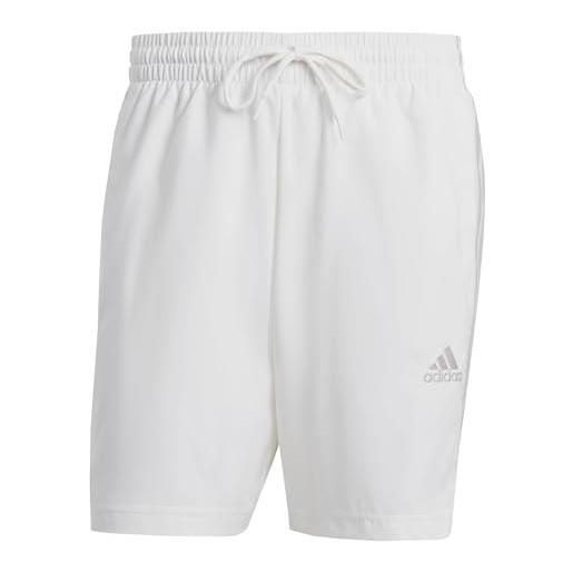 adidas aeroready essentials chelsea 3-stripes shorts pantaloncini, off white, m uomo