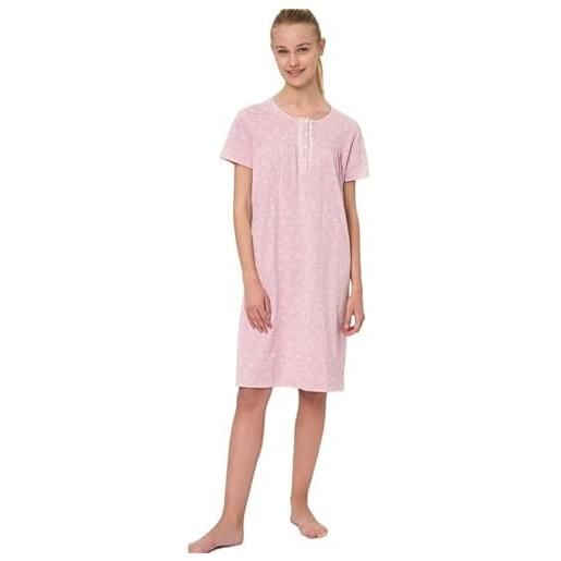 RAGNO camicia da notte in puro cotone manica corta art. Dm68nk - 56, rosa