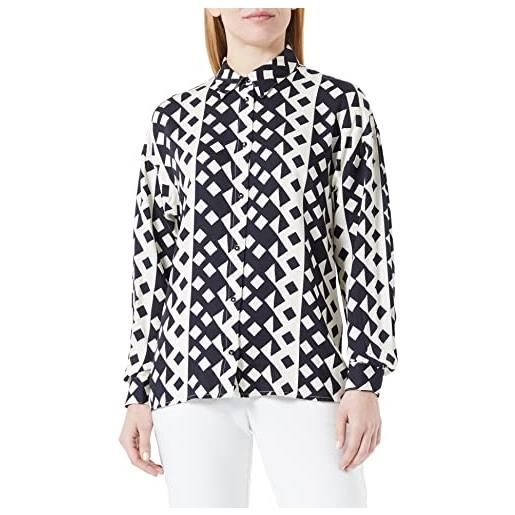 Sisley blouse 5medlq02u maglietta, nero e rosa 74c, xs donna