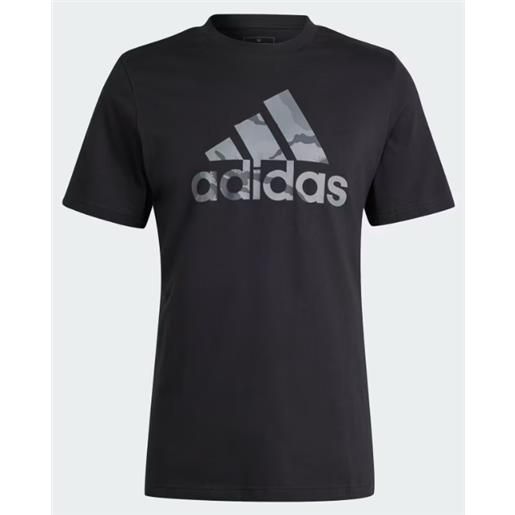 Adidas m camo g t 1 t-shirt m/m nera stampa grigia camo uomo