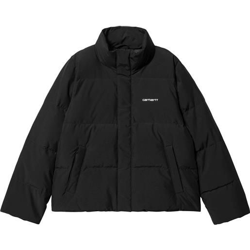 Carhartt - piumino - w' yanie jacket black / white per donne in nylon - taglia m, l - nero