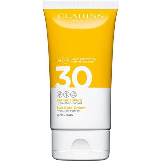 CLARINS crème solaire corpo spf30 protezione solare idratante leggera 150 ml