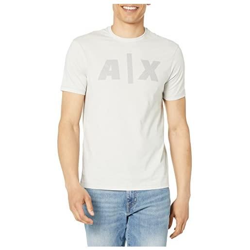 ARMANI EXCHANGE t-shirt con logo audace, t-shirt uomo, grigio. , s