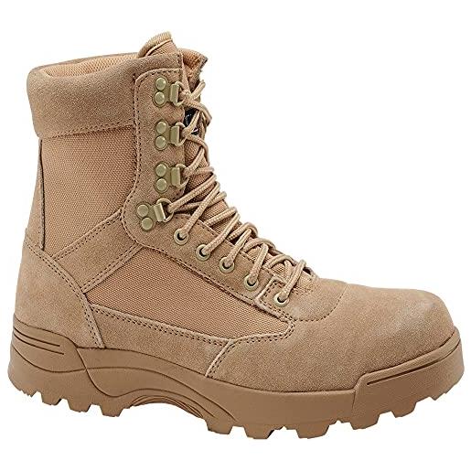 Brandit 9 eyelet tactical boots, military and boot unisex-adulto, beige, 42 eu