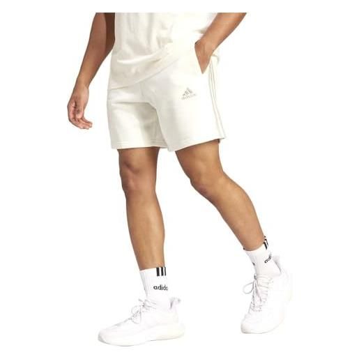 adidas essentials french terry 3-stripes shorts pantaloncini casual, collegiate green/white, xxl men's