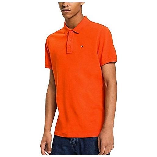 Tommy Jeans tommy hilfiger basic polo, arancione (spicy orange 800), small uomo