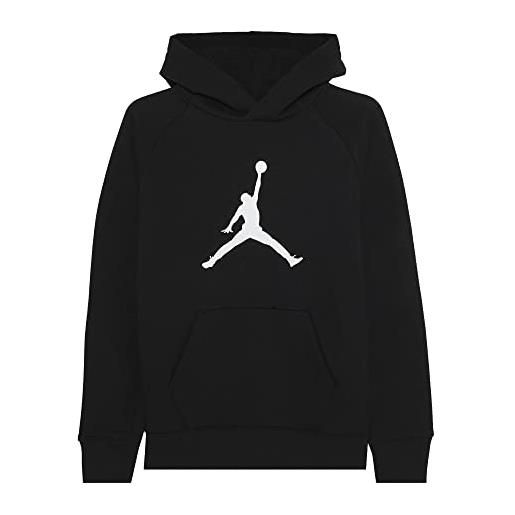 Nike jordan felpa jr jumpman logo pullover nero, s/8-10a