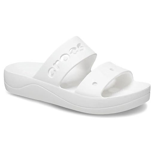Crocs sandalo baya con plateau, donna, bianco, 34 eu