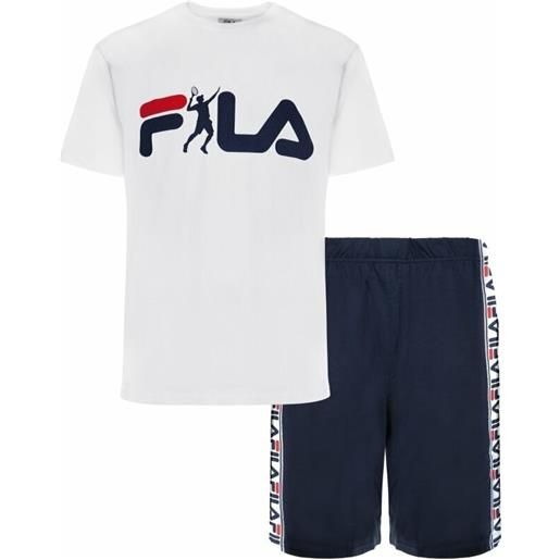 Fila fps1131 man jersey pyjamas white/blue xl intimo e fitness