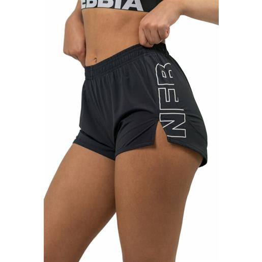 Nebbia fit activewear smart pocket shorts black xs pantaloni fitness