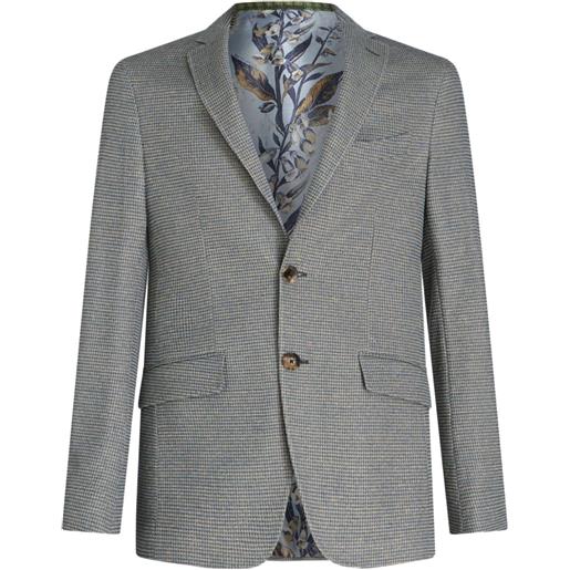 ETRO blazer monopetto a quadri - blu