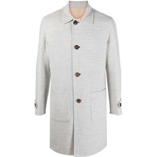 Eleventy cappotto con colletto largo - grigio