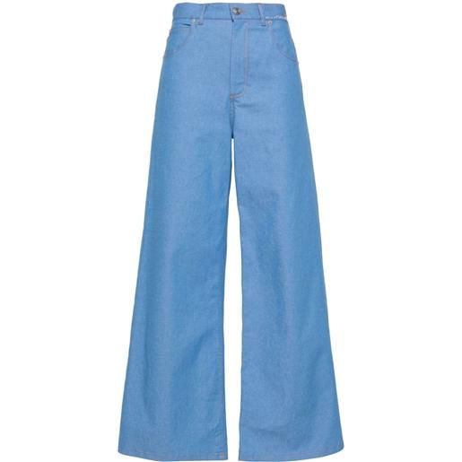 Marni jeans a gamba ampia - blu